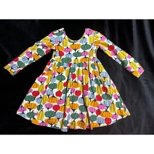 Hanna Andersson Colorful Pumpkins Twirl Skirt Dress size 4 (Hanna 100cm)